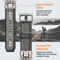 AMP09104 - Apple Watch Ultra (49mm) DuraPro Armor in Gray designed with both PU and TPU for extra durability. Rugged and flexible design with your ultimate comfort in mind.