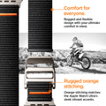 AMP05981 - Apple Watch (45mm) DuraPro Flex Ultra in Black rugged and flexible design with your ultimate comfort in mind. Orange stitching matched the Apple Watch Ultra's sleek vibrant accents.