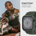 062CS26016 - Apple Watch Series (Apple Watch (45mm)) Case Rugged Armor Pro in military green rugged design stylized with rough edges.