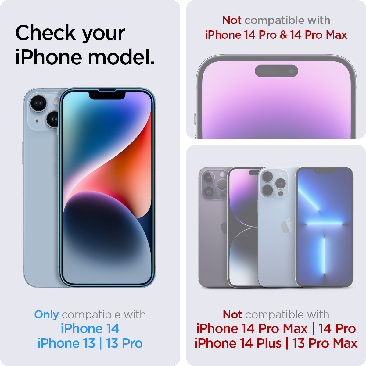 AGL03386 - iPhone 14 Screen Protector EZ FIT GLAS.tR (Sensor Protection) check your iPhone model. Only compatible with iPhone 14 , 13 , 13 pro. Compatible with iPhone 14 pro, 14 pro max. Not compatible with iPhone 14 pro, 14 pro max, 14 plus,  13 pro max