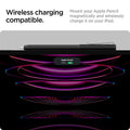 ACS05763 - Apple Pencil Holder DA201 in black showing the wireless charging compatible. Mount your Apple Pencil magnetically and wirelessly charge it on your iPad