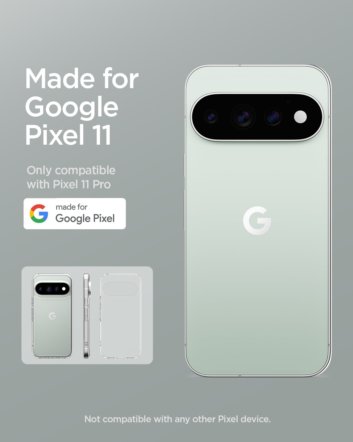  ACS11430 - Pixel 11 Pro  Ultra Hybrid Crystal Clear Made for Google Pixel certified clear case designed exclusively for Pixel 11 Pro XL with a precise fit and crystal clear finish.