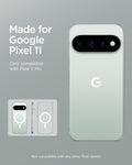 ACS11431 - Pixel 11 Pro  Ultra Hybrid (Mag Fit) Clear White made for Google Pixel certified case with a built in MagFit ring and precise fit.