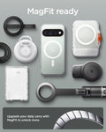 ACS11431 - Pixel 11 Pro  Ultra Hybrid (Mag Fit) Clear White compatible with MagFit accessories for secure magnetic attachment and expanded everyday convenience.