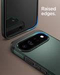 ACS11864 - Pixel 11 Pro XL Tough Armor (Mag Fit) Abyss Green close up highlighting the raised edges around the display and camera.