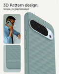 ACS09732 - Pixel 10 Pro XL Case Parallax (MagFit) in sage green showing the 3d pattern design. Simple, yet sophisticated.
