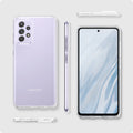 ACS02316 - Galaxy A52 Case Liquid Crystal in Crystal Clear showing side, front and back with case open.