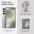 AGL07626 - Galaxy S24 Plus GLAS.tR EZ Fit in Privacy showing the only compatible with Galaxy S24+. Not compatible with Galaxy S24 | S24 Ultra and Galaxy S23+