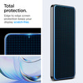 AGL07626 - Galaxy S24 Plus GLAS.tR EZ Fit in Privacy showing the total protection. Edge to edge screen protection keeps your display scratch-free