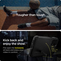 ACS04319 - Galaxy A33 5G Case Tough Armor in Black showing the kickstand with 70 degrees hand-free viewing. 