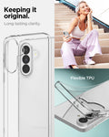 ACS11132 - Spigen Liquid Crystal Galaxy A37 5G Crystal Clear case showing long-lasting clarity and flexible TPU construction