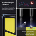 ACS02319 - Galaxy A52 Case Tough Armor in Black showing the protection you can trust. Air Cushion Technology absorbs and mitigates all impacts in each corner. Extreme impact foam dramatically reduces collision damage