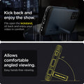 ACS02320 - Galaxy A52 Case Tough Armor in Metal Slate showing the built-in kickstand that allows a comfortable angled easy hands-free viewing
