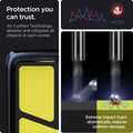 ACS04256 - Galaxy A53 5G Case Tough Armor in Metal Slate showing the protection you can trust. Air Cushion Technology absorbs and mitigates all impacts in each corner. Extreme impact foam dramatically reduces collision damage