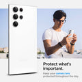 AGL04753 - Galaxy S22 Ultra EZ Fit Optik Pro Lens Protector Glass.tR in phantom white protect what' important. Keep your camera lens protected throughout the day.