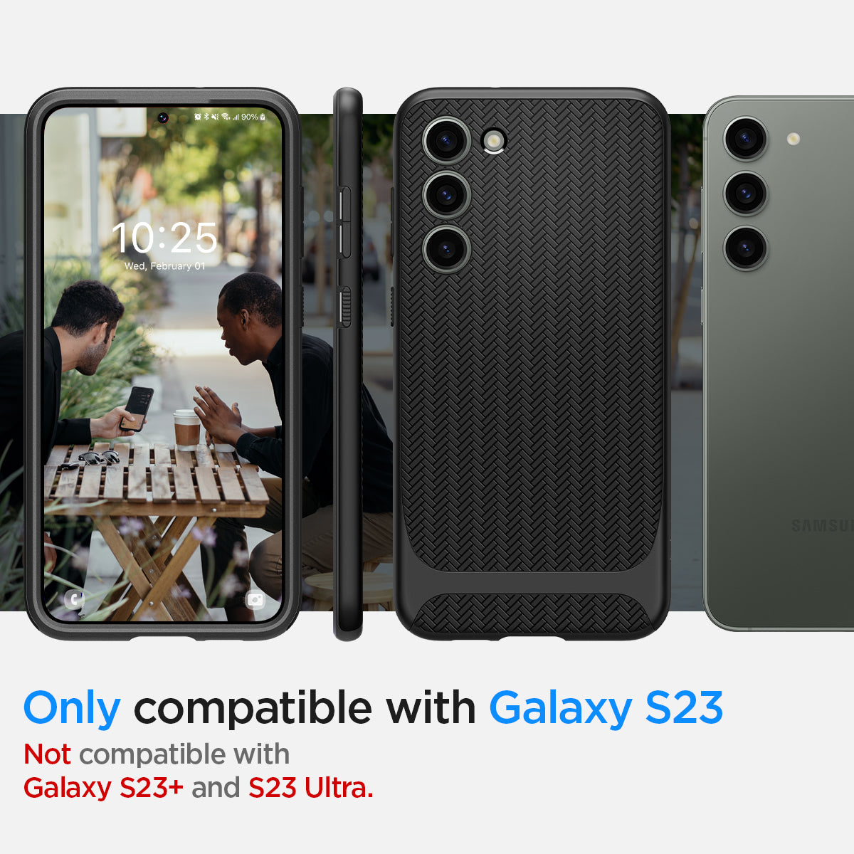 ACS05721 - Galaxy S23 Case Neo Hybrid in black only compatible with s23. not compatible with galaxy s23+ and galaxy s23 ultra.
