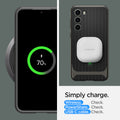 ACS05722 - Galaxy S23 Case Neo Hybrid in gunmetal Simply charge wireless check. power share check. USB-C cable.