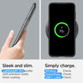 ACS05707 - Galaxy S23 Case Thin Fit in black showing the sleek and slim. Lightweight slim profile with premium matte finish. Simply charge. Wireless, PowerShare and USB-C all check