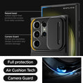 ACS05639 - Galaxy S23 Ultra Case Optik Armor in black raised bezel added depth that protects the screen from daily scratches. camera guard protect the camera against drops and scratches from daily life. full protection. air cushion tech. camera guard. 