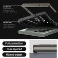 ACS05627 - Galaxy S23 Ultra Case Neo Hybrid in gunmetal durable PC. Rigid frame for a secure fit and solid grip all around. Flexible TPU. Shock absorbing material allows for easy installation. Full protection. Dual layered. Raised edges.