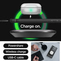 ACS05613 - Galaxy S23 Ultra Case Rugged Armor in matte black charge on. powershare. wireless charge. USB-C cable.