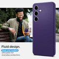 ACS07451 - Galaxy S24 Case Liquid Air in Deep Purple fluid design. sleek and modern silhouette for everyday protection.