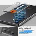 AGL07442 - Galaxy S24 Optik Pro EZ Fit Lens Protector in Gray showing the easy to install. Includes alignment tray for quick and  easy guided glass application