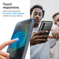 AGL07430 - Galaxy S24 Plus GLAS.tR EZ Fit in Transparency showing the touch responsive. Flees and responds the same as the original screen on your device