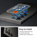 AGL07585 - Galaxy S24 Ultra Optik Pro EZ Fit Lens Protector in  L-Series showing the easy to install. Includes alignment tray for quick and  easy guided glass application