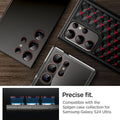 AGL07585 - Galaxy S24 Ultra Optik Pro EZ Fit Lens Protector in  L-Series showing the precise fit. Compatible with the Spigen case collection for Smasung Galaxy S24 Ultra