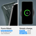 ACS07328 - Galaxy S24 Plus Case Liquid Air in Abyss Green form fitted flexible and durable for the best fit and easy installation. Simply charge wireless check. power share check. USB-C cable.