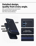 ACS09061 - Galaxy S25 Plus Case Parallax (MagFit) in Navy Violet showing the detailed design, quality from every angle. Our commitment to precision transforms the ordinary into the extraordinary. TPU, PC Sheet, Magnet and PC Decor Bar with captivating 3D pattern design