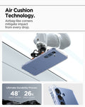 ACS08995 - Galaxy S25 Case Liquid Crystal in Crystal Clear showing the Air Cushion Technology. Airbag-like corners mitigate impact from every drop. Ultimate durability proven. 48