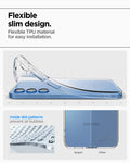 ACS08995 - Galaxy S25 Case Liquid Crystal in Crystal Clear showing the flexible slim design. Flexible TPU material for easy installation. Inside dot patterns prevent air bubbles