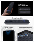 ACS09064 - Galaxy S25 Case Parallax (MagFit) in Navy Violet showing how it is engineered for a better grip. Slim, yet durable. Sound Tunnel and Additional Protection