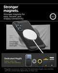 ACS08998 - Galaxy S25 Case Rugged Armor (MagFit) in Matte Black stronger magnets. Stronger magnets for easy, securer, and snappy connectivity. Dedicated magfit. Made for the galaxy s25 series.