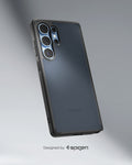 ACS08962 - Galaxy S25 Ultra Case Ultra Hybrid in Frost Black showing the back, partial side and bottom