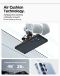 ACS08962 - Galaxy S25 Ultra Case Ultra Hybrid in Frost Black showing the Air Cushion Technology. Airbag-like corners mitigate impact from every drops. Ultimate Durability Proven. 48