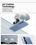 ACS09006 - Galaxy S25 Case Ultra Hybrid in Crystal Clear showing the Air Cushion Technology. Airbag-like corners mitigate impact from every drops. Ultimate Durability Proven. 48