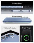 ACS09006 - Galaxy S25 Case Ultra Hybrid in Crystal Clear showing the Precision design. Tactile buttons, easy accessibility. Slim, yet durable. Additional Protection. Simply charge