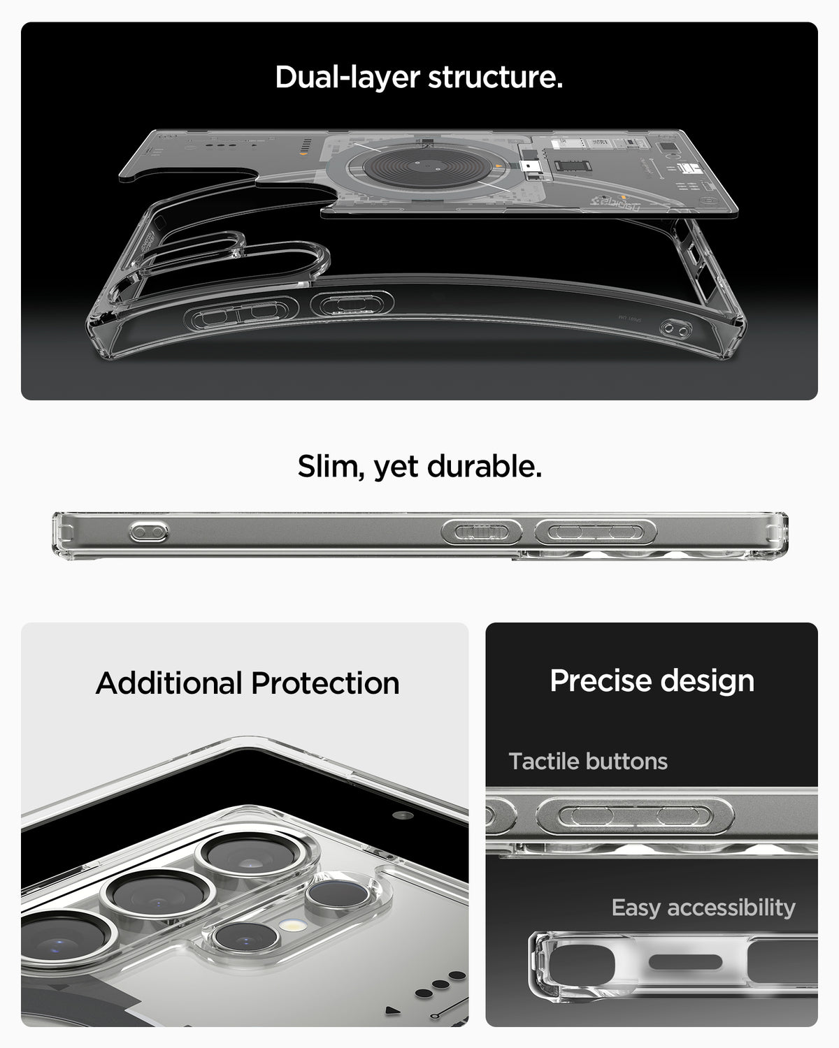 ACS08959 - Galaxy S25 Ultra Case Ultra Hybrid Metal Ring Neo One (MagFit) in Neo One dual layer structure. slim yet durable. additional protection. precise design. tactile buttons. easy accessibility.