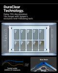 ACS08949 - Galaxy S25 Ultra Case Liquid Crystal in Space Crystal showing the DuraClear Technology. Delay TPU discoloration 1.6x longer with Spigen's exclusive Anti-Yellowing tech