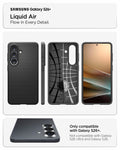 ACS11042 - Galaxy S26 Plus Liquid Air in Matte Black showing flow in every detail about liquid air