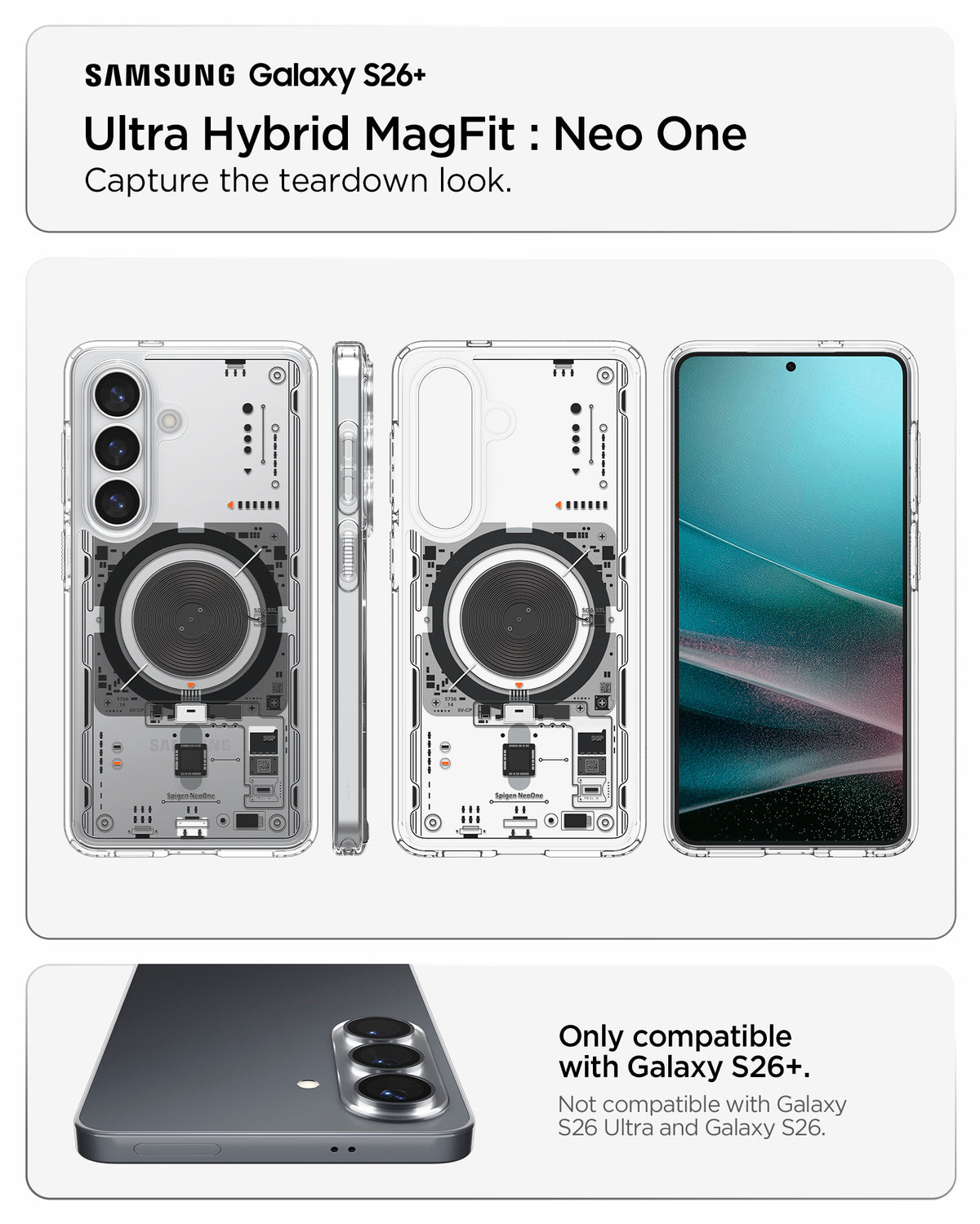 ACS10968 - Galaxy S26 Plus Case Ultra Hybrid Neo One (Mag Fit) showing capture the teardown look