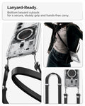ACS10968 - Galaxy S26 Plus Case Ultra Hybrid Neo One (Mag Fit) showing lanyard ready. Bottom lanyard cutouts for a secure steady grip and hands free carry