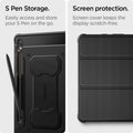 ACS06540 - Galaxy Tab S9 Case Rugged Armor Pro in black S pen storage. Easily access and store your S pen on the go. Screen protection. Screen cover keeps the display scratch free.