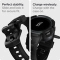 ACS03164 - Galaxy Watch 5/4 (44mm) Case Rugged Armor Pro in charcoal gray charge wirelessly. Charge on with the case on. 