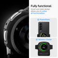 ACS05185 - Galaxy Watch 5 Pro (45mm) Case Liquid Air in matte black fully functional. smart and sleek design allows you to utilize all functionalities. power share. wireless charge.