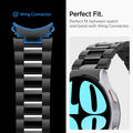 AMP06499 - Watch 6 (44mm) Modern Fit 316L Band in Black wing connector. Perfect fit. perfect fit between watch and band with wing connector.