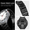 AMP06490 - Watch 6 Classic (47mm) Modern Fit 316L Band in Black classic look with matte glossy and 3 link oyster style.